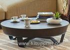 Round Walnut Traditional Wood Accent Table 120 cm For Aman Resorts Hotel