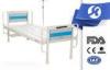 Perforated Steel Flat Patient Hospital Bed With Telescopic SS IV Pole