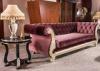OEM Luxury Wooden Fabric Leather Hotel Lobby Sofa For Living Room