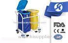 Luxury Hospital Room Equipment Waste Garbage Collection Trolley Noiseless