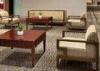 Island Resort Country Lobby Wood Frame Rattan Sofa Set With Cushion