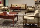 Island Resort Country Lobby Wood Frame Rattan Sofa Set With Cushion