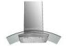 Glass 600cfm european Range Hood Wall Mounted aluminum filter 6&quot; etl