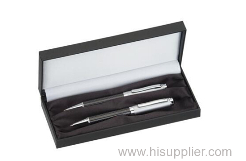 Double plastic pen packaging box with satin lining