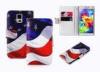 Unite States Flag Printed Leather Wallet Phone Case For Samsung Galaxy S5 i9600