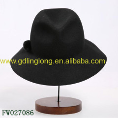 Unisex Black Wool Felt Hat Blank Wholesale