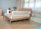 Collapsible Safety Bed Guard Rail / Portable Crib Bed Rail Adjustable In Wooden