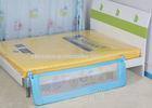 Fold Down Adjustable Bed Rails For Baby Safety In Blue Color