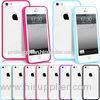 Scratch Proof Clear PC + TPU Smartphone Protective Case For Iphone4 / 4s / 5 / 5s