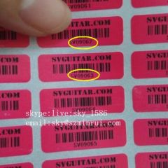 Nice Factory Price Rectangle Fragile Anti Theft Barcode Labels Sticker Serial Numbered Barcode Vinyl Stickers