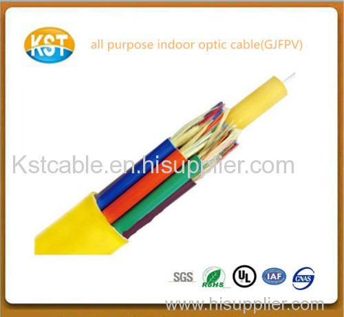 All-purpose Indoor optic Cable (GJFPV)yellow jacket sheath fiber cable with high quality distribution branch optic cable