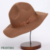 High quality wide brim floppy wool felt fedora hat with adjustable sweatband