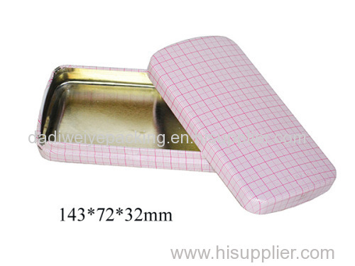 Pencil Tin Box Glasses Packing Tin Can Eraser Package Metal Tins