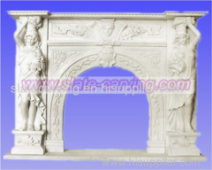 stone fireplaces.marble fireplaces.statue carved fireplaces.china marble