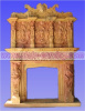 double fireplaces.stone fireplaces.marble fireplaces.slate carving