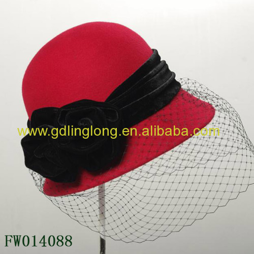 Breathable and Waterproof Adults 100% Wool Felt Hat Buket Wool Hat