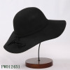 Floppy Wool Felt Hat Black Fashion Hat Folderable Wool Hat
