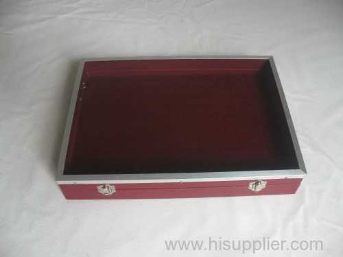 Top grade Wood Ring Gift Box with Aluminium Edge