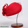 Red Wine Winter Wool Felt Hat Wool Felt Fascinator Fashion Beret