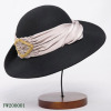 Handmade women wool felt fedora hats with Beautiful Ribbon Decoration