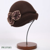 Europe style 's 100% wool felt Newsboy hats with felt flowers for winter