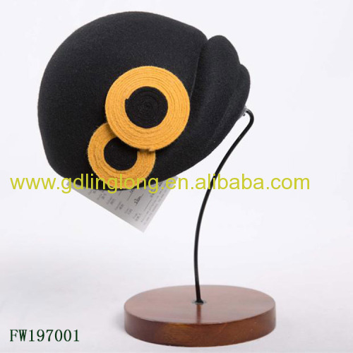 Women Black Wool Beret Hat Winter Fashion Beret Wholesale