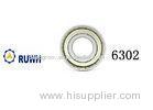 6300 Series Single Row Deep Groove Ball Bearing / 6302 ZZ Bearing With ISO9001