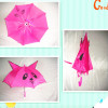 PINK COLOR CHILDREN UMBRELLA WITH ANIMAL EARS