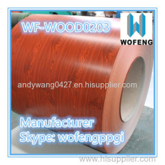 prepainted wooden steel coil