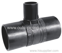 HDPE butt fusion reducing tee for water PE100