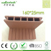 Grooved wood anti-UV lumber composite slot decking WPC pool flooring