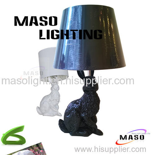 Modern Resin Aniaml Table Lamp Rabbit Stand MS T3003 CE approval Wire E27 Base