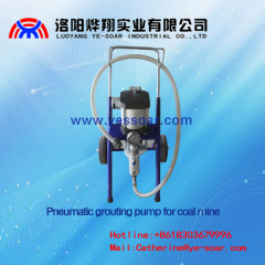 Pneumatic grouting pump for coal mine
