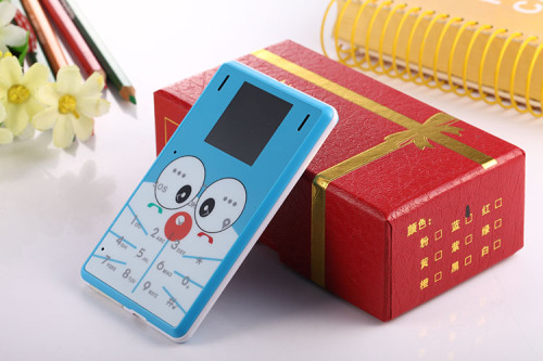 Ultra Thin LKM1M2 Mini phone pocket Low Radiation mobile phone Small card Cell phone cartoon kids