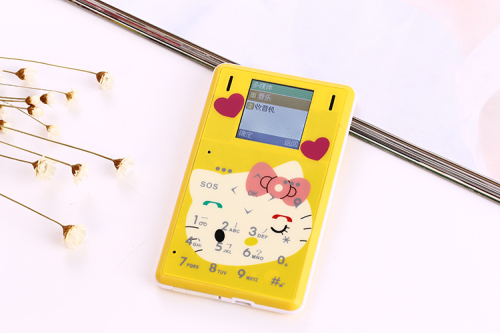 Ultra Thin LKM1M2 Mini phone pocket Low Radiation mobile phone Small card Cell phone cartoon kids