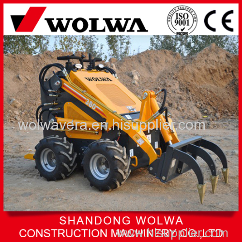 GN380 hydraulic wheeled style dumper mini skid steer loader with various parts