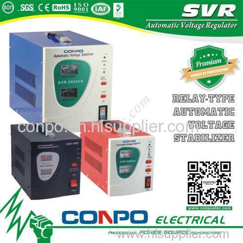 Relay-Type Automatic Voltage Regulator/Stabilizer 500va/1000va/1500va/2000va/3000va/5000va/7500va/10kva