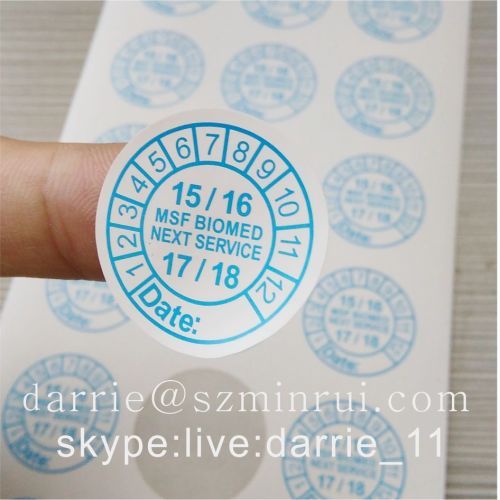 Free Customize circular warranty stickers 25 mm in diameter.with date and logo fragile destructible paper