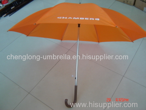 Advertising straight umbrellas with plastic handle