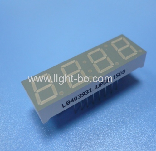 4 digit 0.39  c ommon anode ultra red 7 segment led clock display for instrument panel