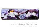 Restaurant Beautiful Lotus flower abstract Custom oil paintings with wood frame