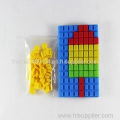 Mini DIY puzzle blocks silicone cover journal for kids