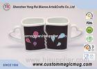 Custom Heat Sensitive Handle Couples Coffee Mugs Change Color Heat 320ml/11oz