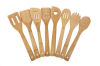 Manmade Long Handle Bamboo Wooden Kitchen Dinnerware Fork and Spoon Utensil Gift Set