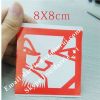 Custom 8x8cm Red Printed Eggshell Sticker.Custom Private Design Destructible Vinyl Eggshell Graffiti Stickers