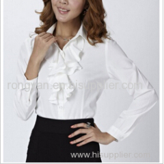 Women's flounce white shirt