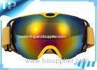 TPU Custom Yellow Reflective Ski Goggles Windproof / Dustproof For Outdoor