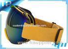 Stylish Convenient Yellow Photochromic Custom Snow Goggles With Double Lens