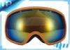 Spherical Clear Lens Womens Reflective Ski Goggles For Snow Boarding