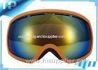 Spherical Clear Lens Womens Reflective Ski Goggles For Snow Boarding
